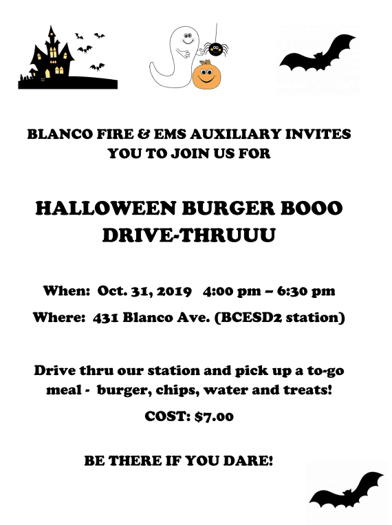 Halloween Burger Boo DriveThru Visit Blanco