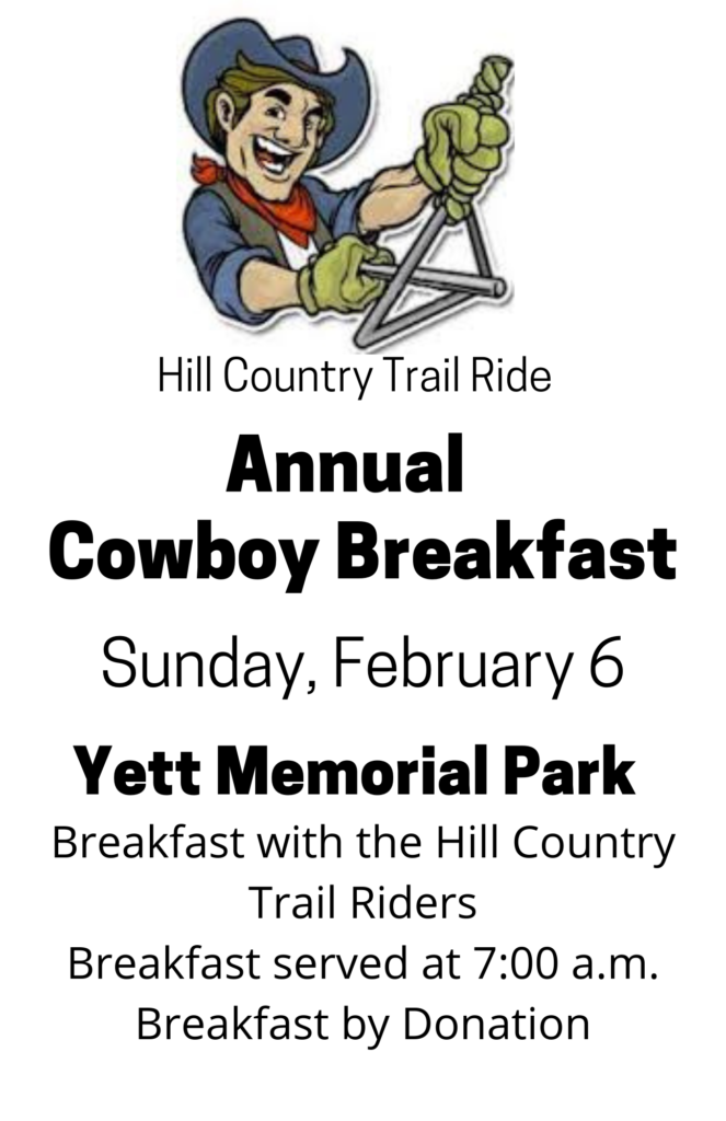 Hill Country Trail Ride Annual Cowboy Breakfast