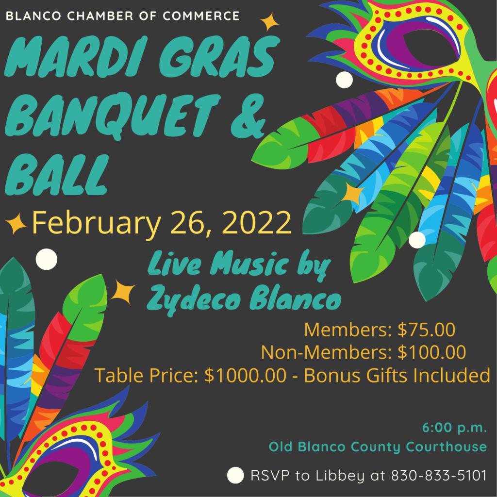 Blanco Chamber's Mardi Gras Ball