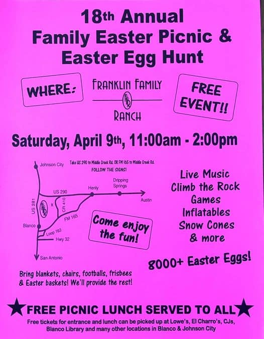 Family Easter Picnic & Easter Egg Hunt